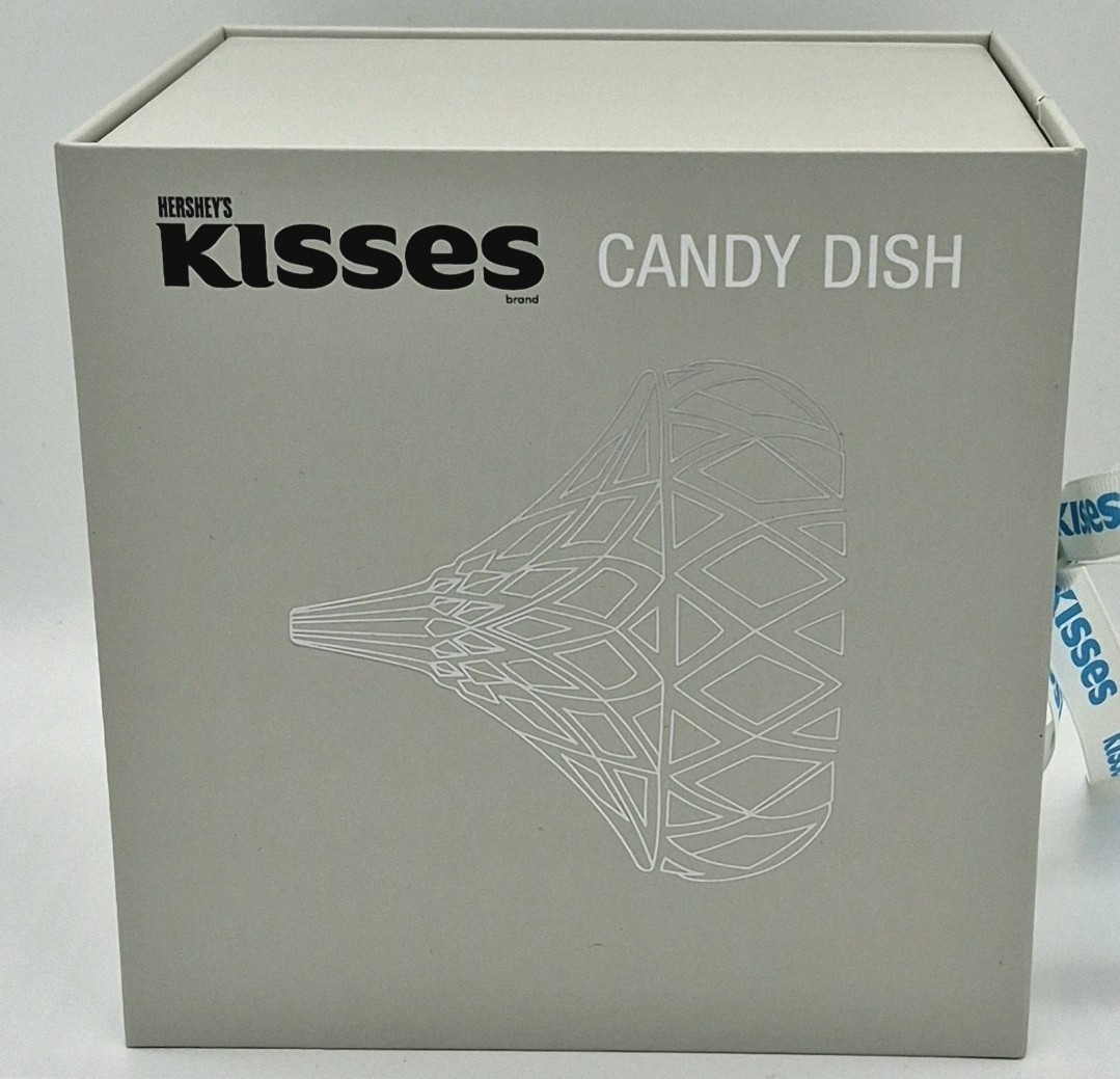 Hershey’s Kisses Silver Candy Dish w/ Box Godinger Licensed New Gift Decor