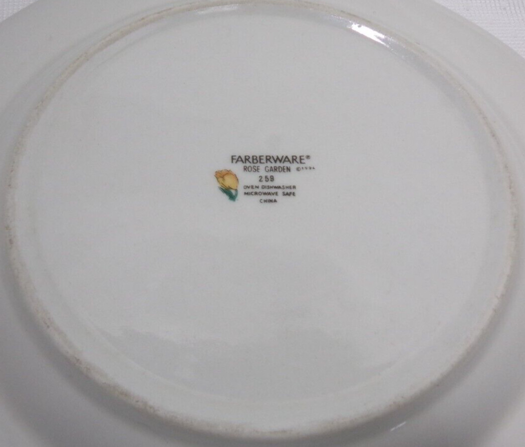 Vintage 1994 Farberware China ROSE GARDEN DINNER PLATE