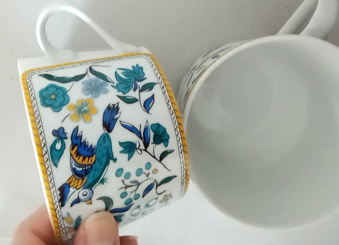 MISTRAL by SOLAFRANCE Bone China Coffee Mug Tea Cup 1994 Retired & Rare SET of 2