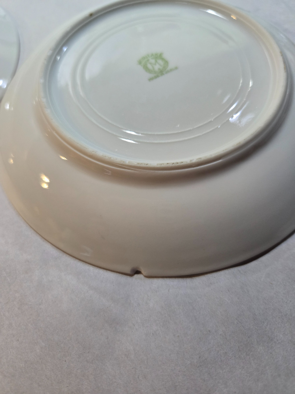 Noritake M series White Porcelain Saucers with Gold Trim 5 1/2 inches Set of 9