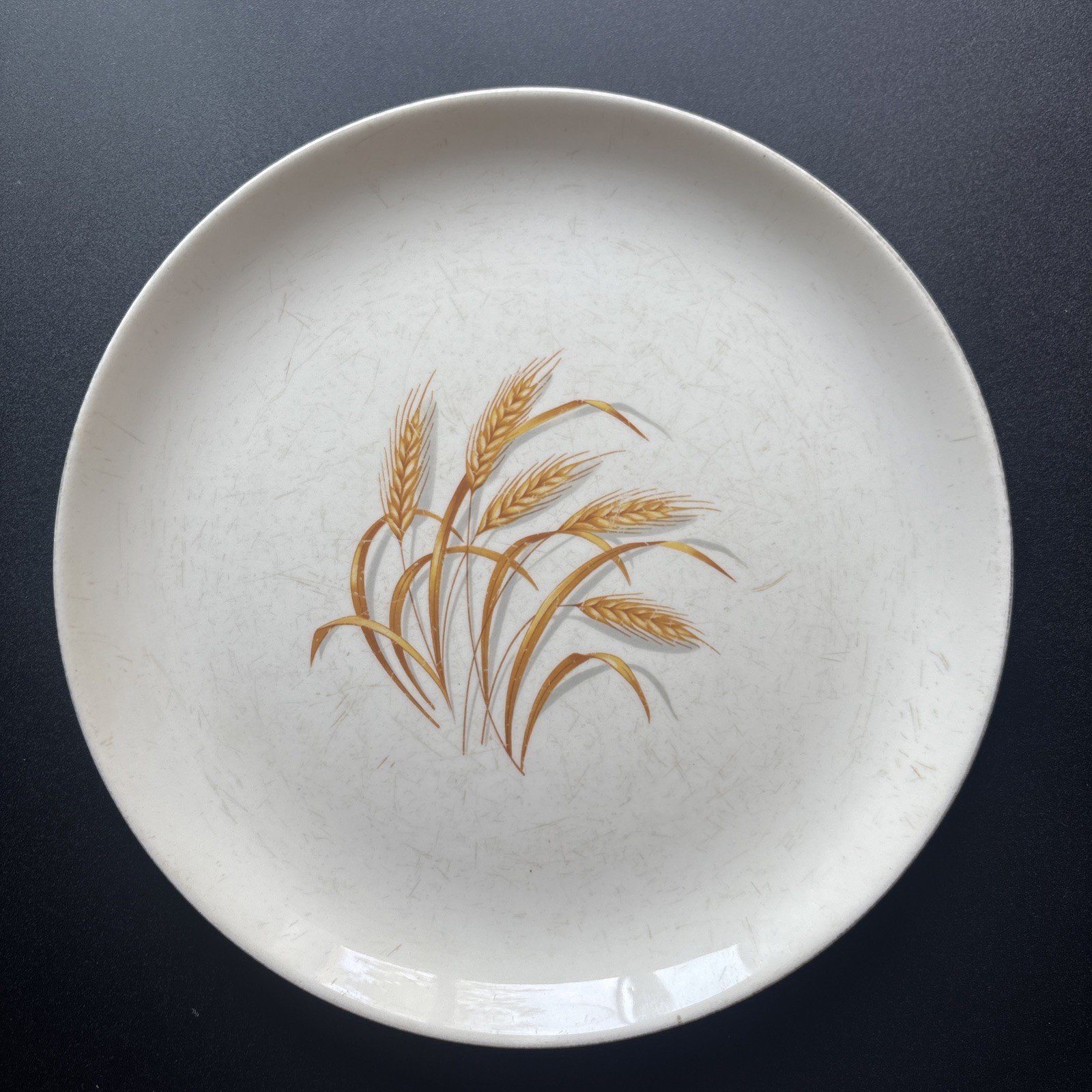 Golden Wheat Vintage Homer Laughlin 22 K Gold 6″ Plates Made USA!