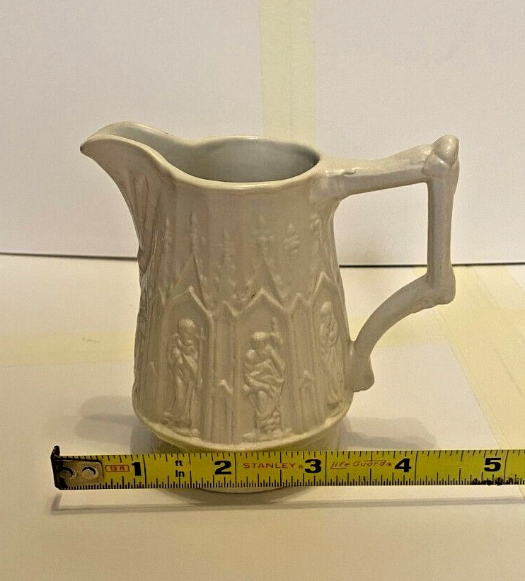 Pottery Molded (205) G. Parin Ware Creamer Ivory/White Excellent Vtg. Condition