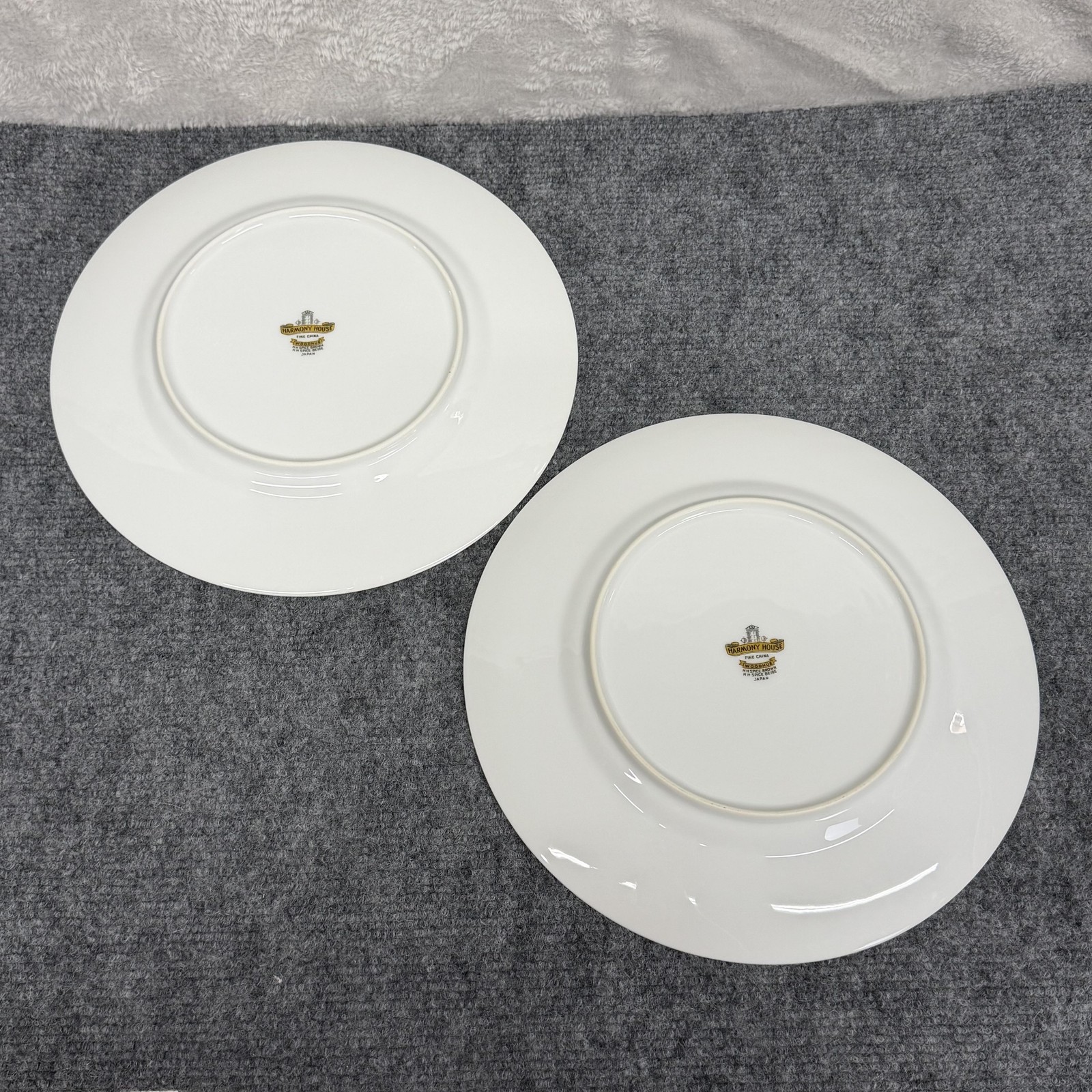 Vintage Harmony House Woodhue Dinner Plates SET OF 10 Fine China 10 1/4″ Japan