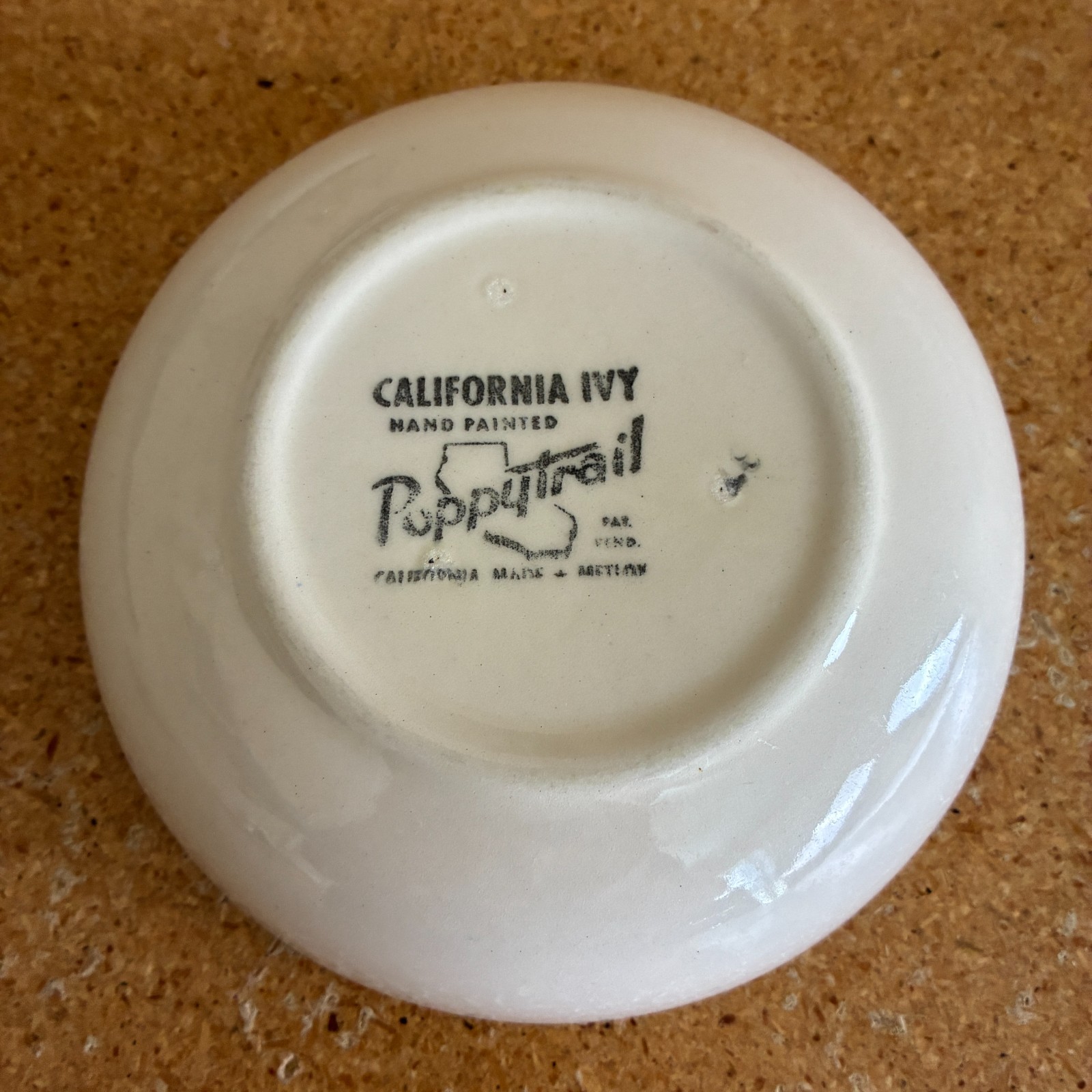 2 VTG Metlox California Ivy Poppytrail Berry Dessert Bowls 5″ Hand Painted