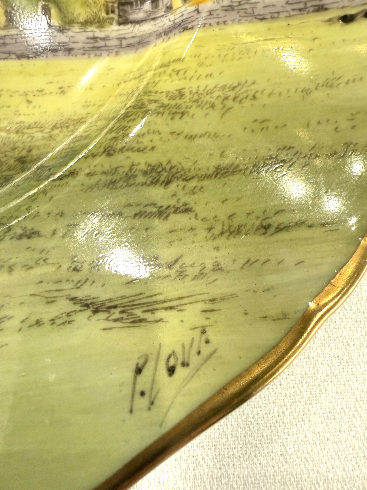 Mint Royal Worcester 1940 Sulgrave Manor 10 5/8″ Cabinet Plate Signed P. Love
