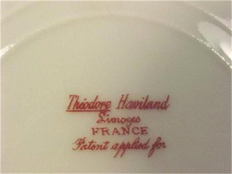 Theodore Haviland Salad Plate Limoges Pink Rose Garland White Porcelain Antique