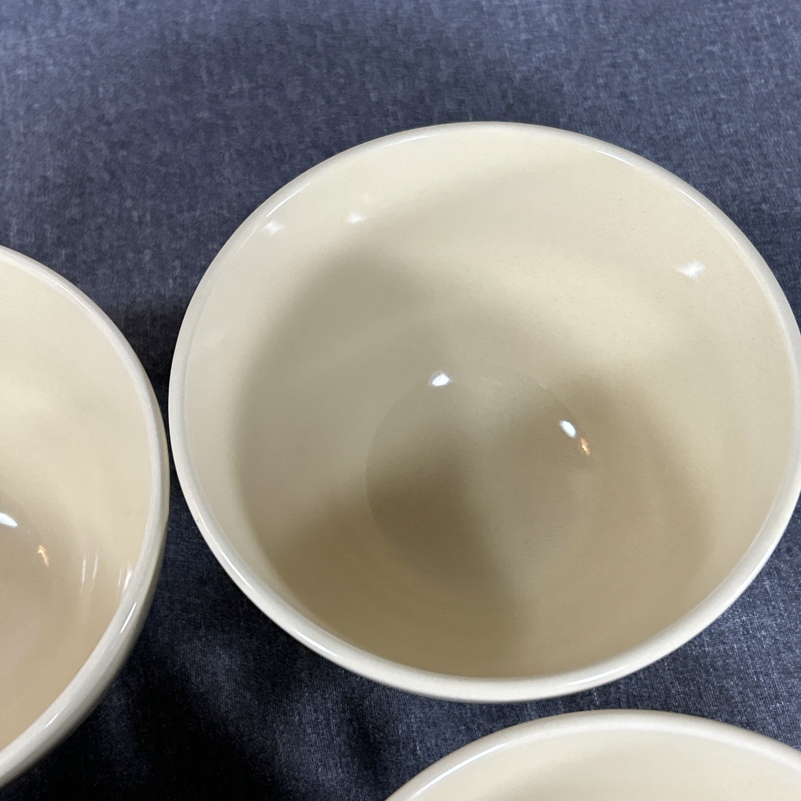 Crate And Barrel Yellow Bowls Soup Cereal Ice Cream Everyday 3.75″ Deep Set 4