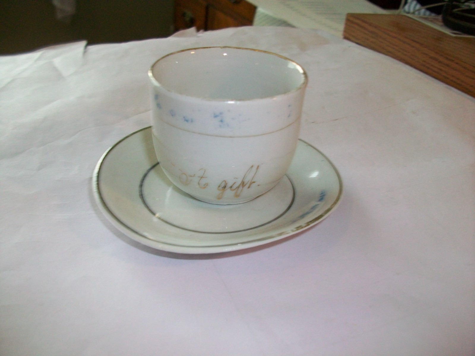 Mixed lot of 3 Porcelain Demitasse Cups & Saucers