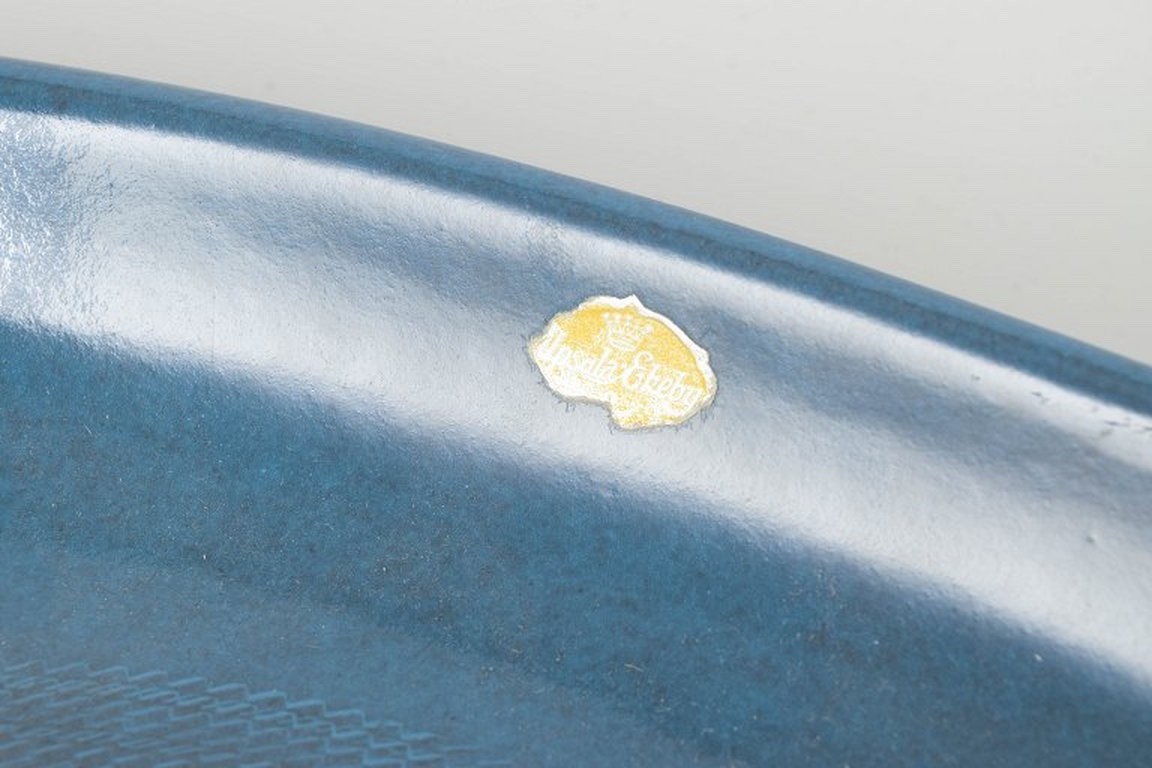Ingrid Atterberg for Upsala Ekeby, Sweden. Square stoneware dish ‘Bris’. 1960s.