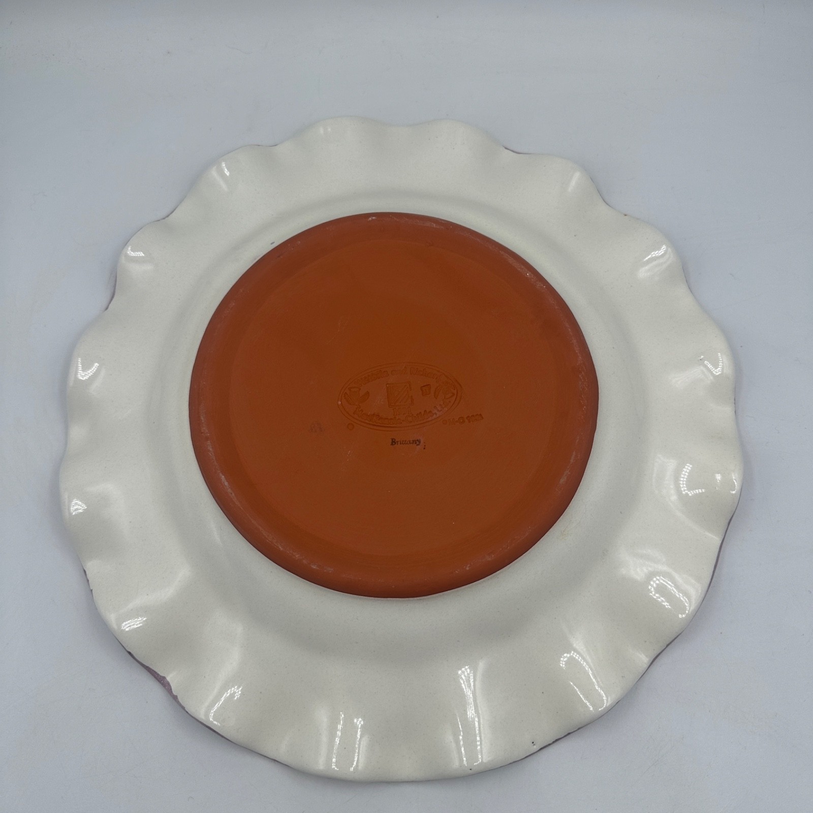 MacKenzie-Childs 1991 Brittany Fluted Round Dinner Plate Platter 11” Retired