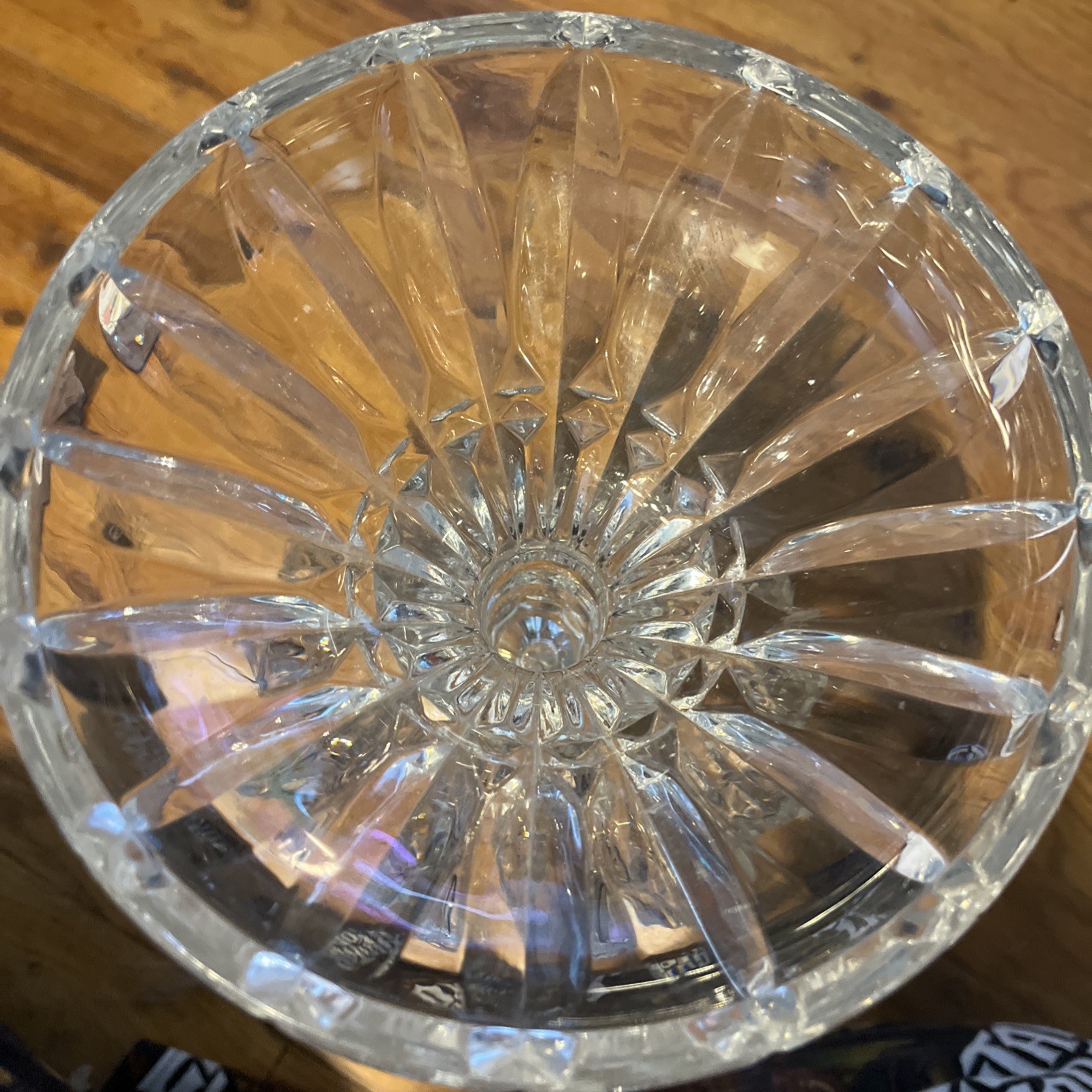 BOHEMIA APOTHECARY DISPLAY GLASS CRYSTAL – UNIQUE JAR – BASE ONLY NO LID.