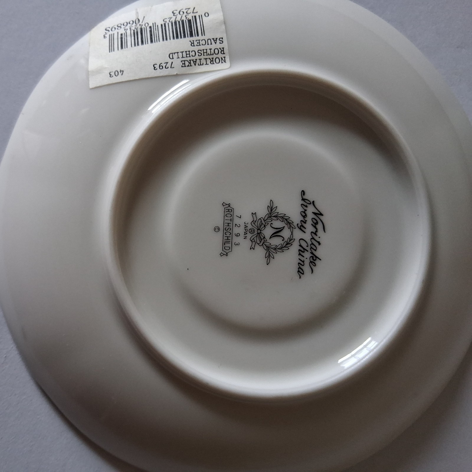 Noritake Ivory China Rothschild 7293 6″ Saucer Made in Japan 1 / One Vintage