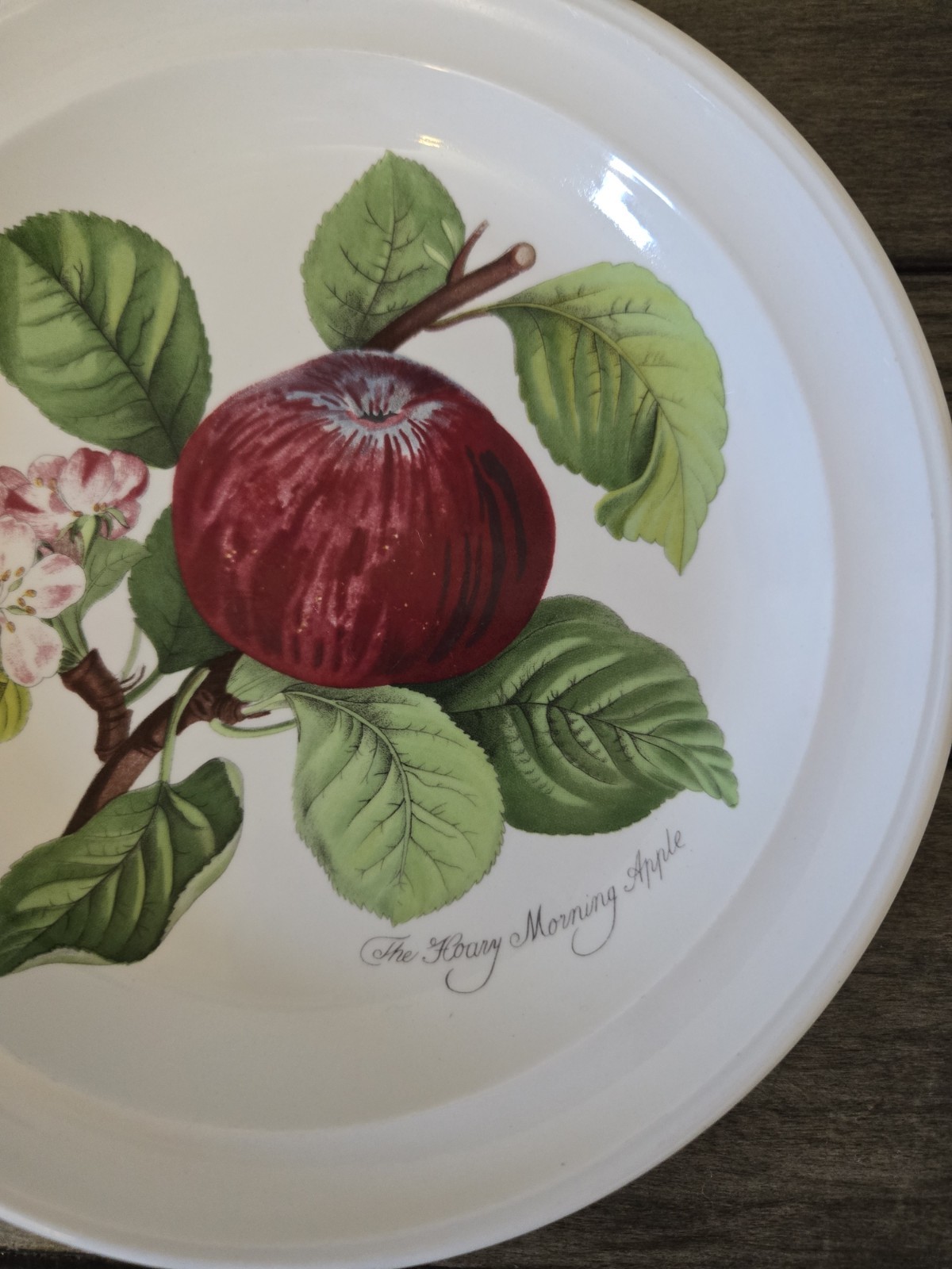 Set of 4 Vintage Portmeirion England Pomona Plates 7.35″ Apricot Apple Pear
