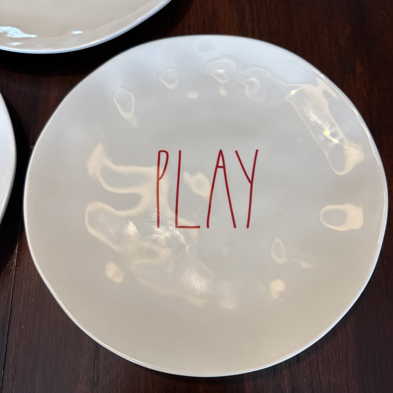 Rae Dunn by Magenta- Set Of 3 Picnic Salad Plates – Celebrate Party Play – 8 in