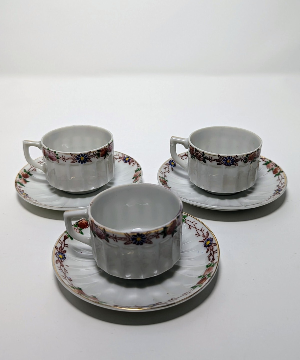 Vintage Japanese Demitasse Cup & Saucer – Made in Occupied Japan – Lot Of 3 Cups