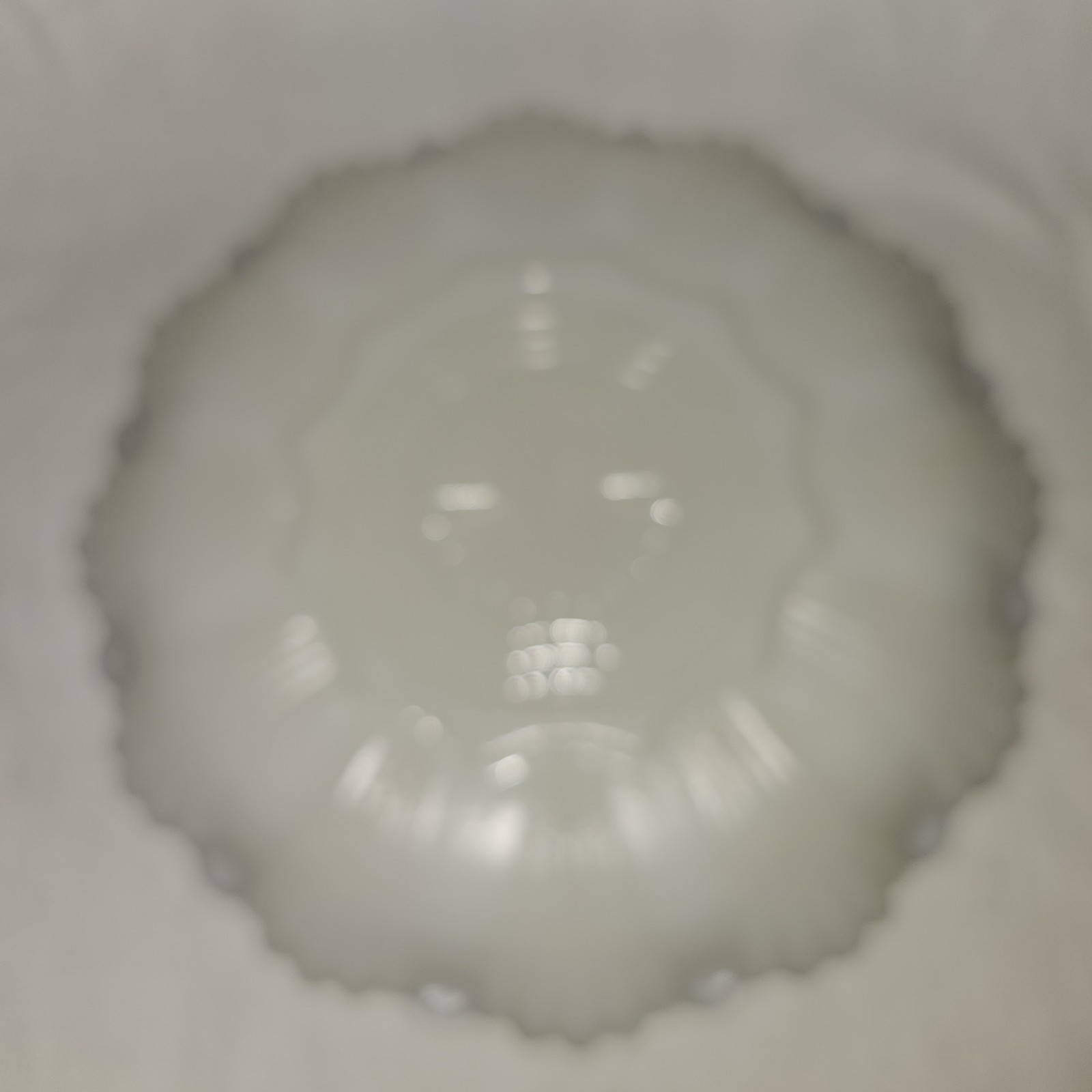 Vintage Anchor Hocking Milk Glass Deviled Egg Plate w/Gold Trim/Edging Flawed