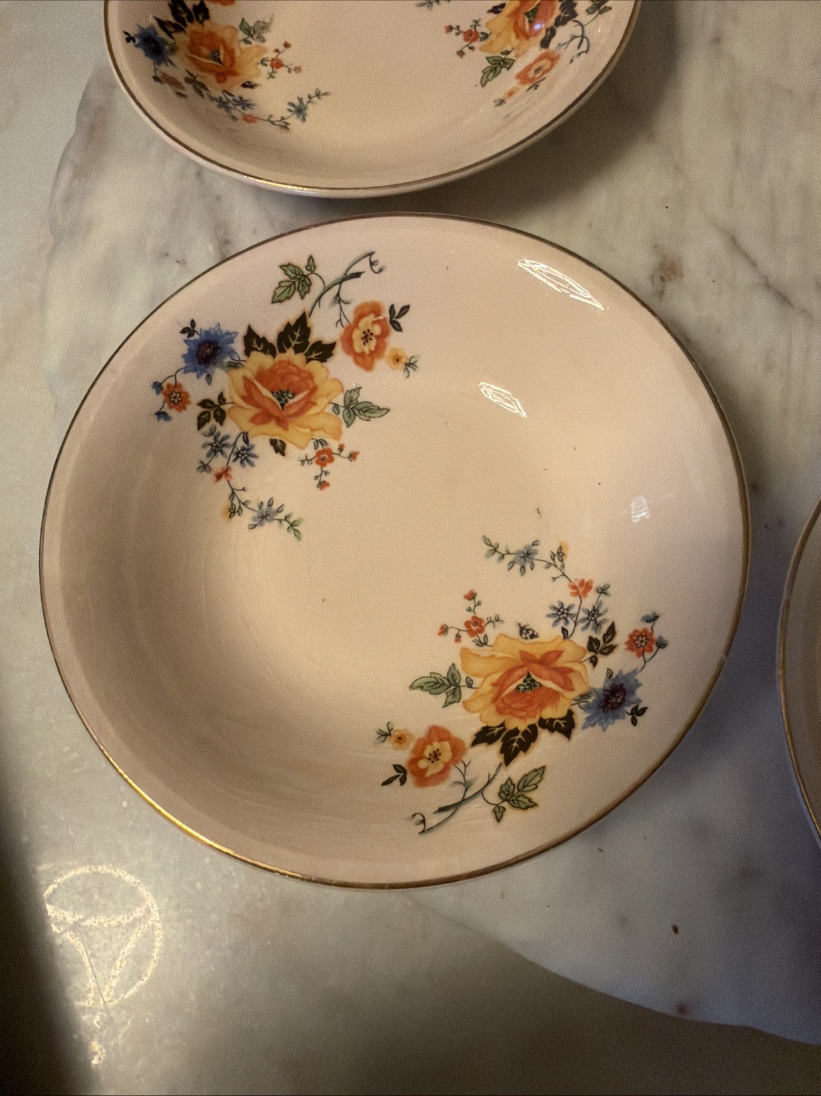 Royal Beige Ware Royal China Sebring Ohio Floral 5.5” Dessert Bowl – Set of 5