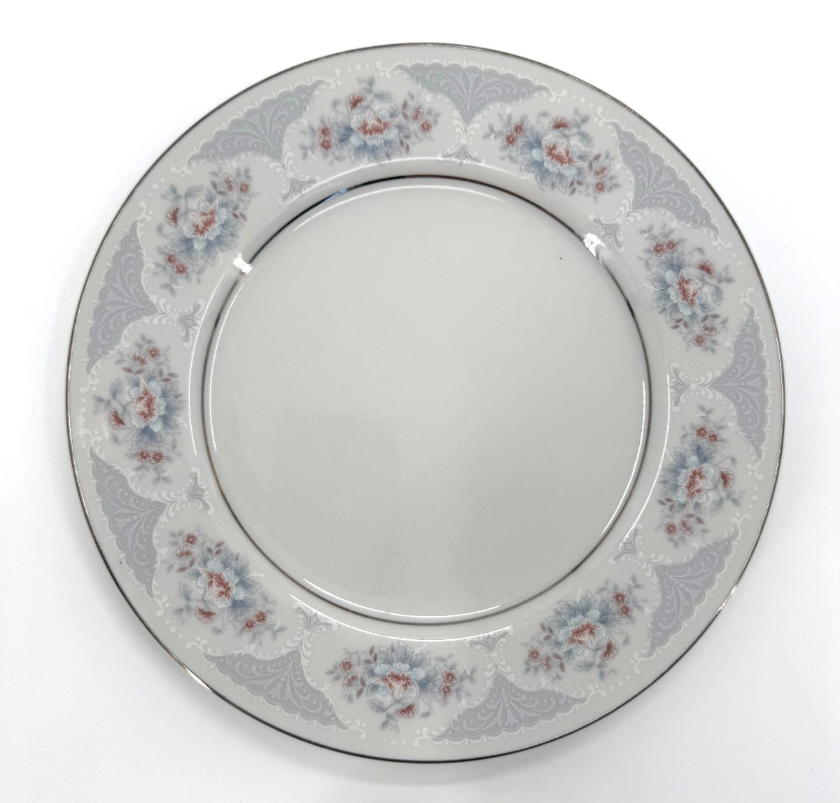 6 Silverie Fine China Sapphire Salad Plates 7.5″ Floral Discontinued Vintage