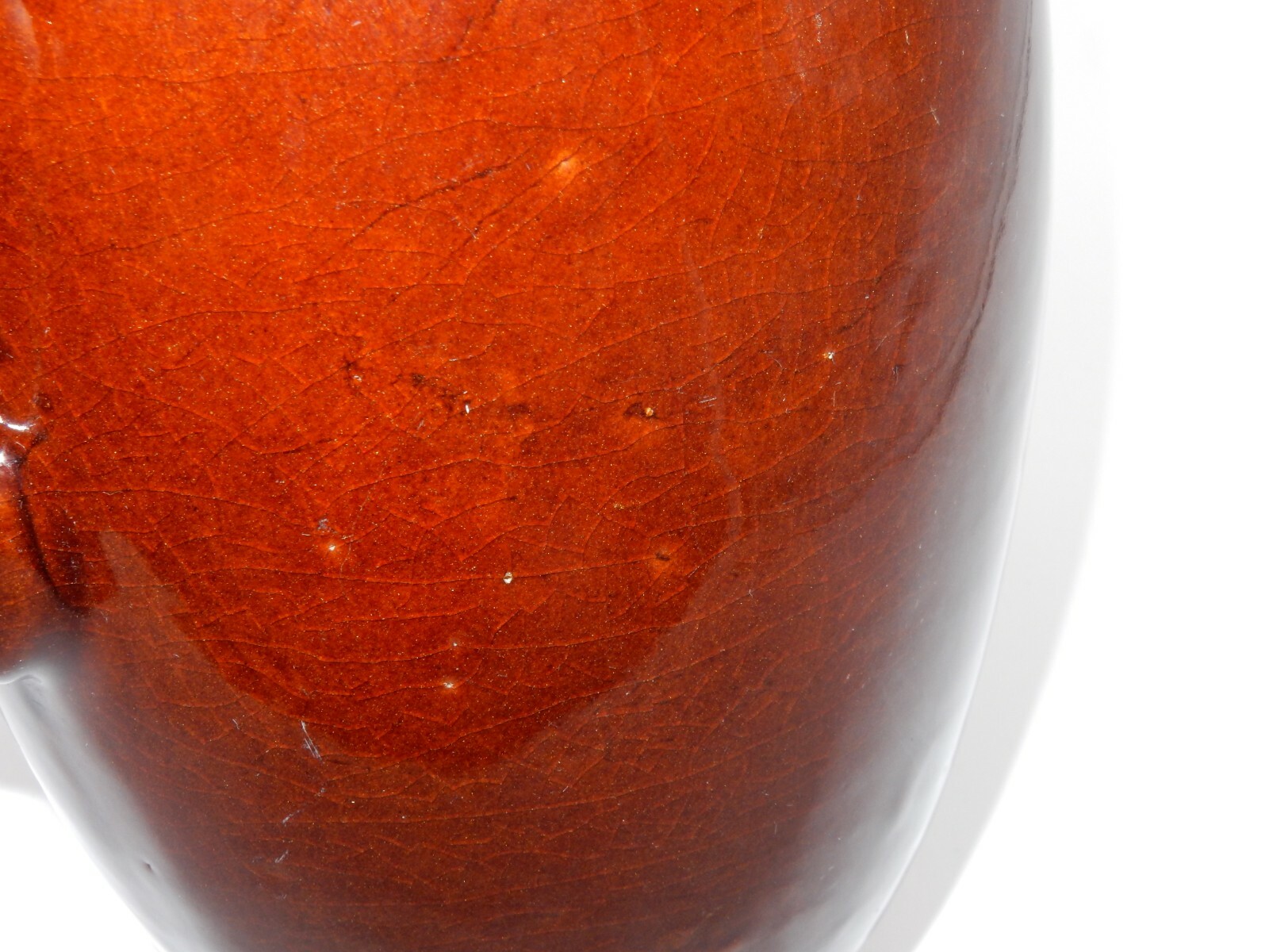 VINTAGE HANDMADE DEEP BROWN ART POTTERY STONEWARE CERAMIC PITCHER