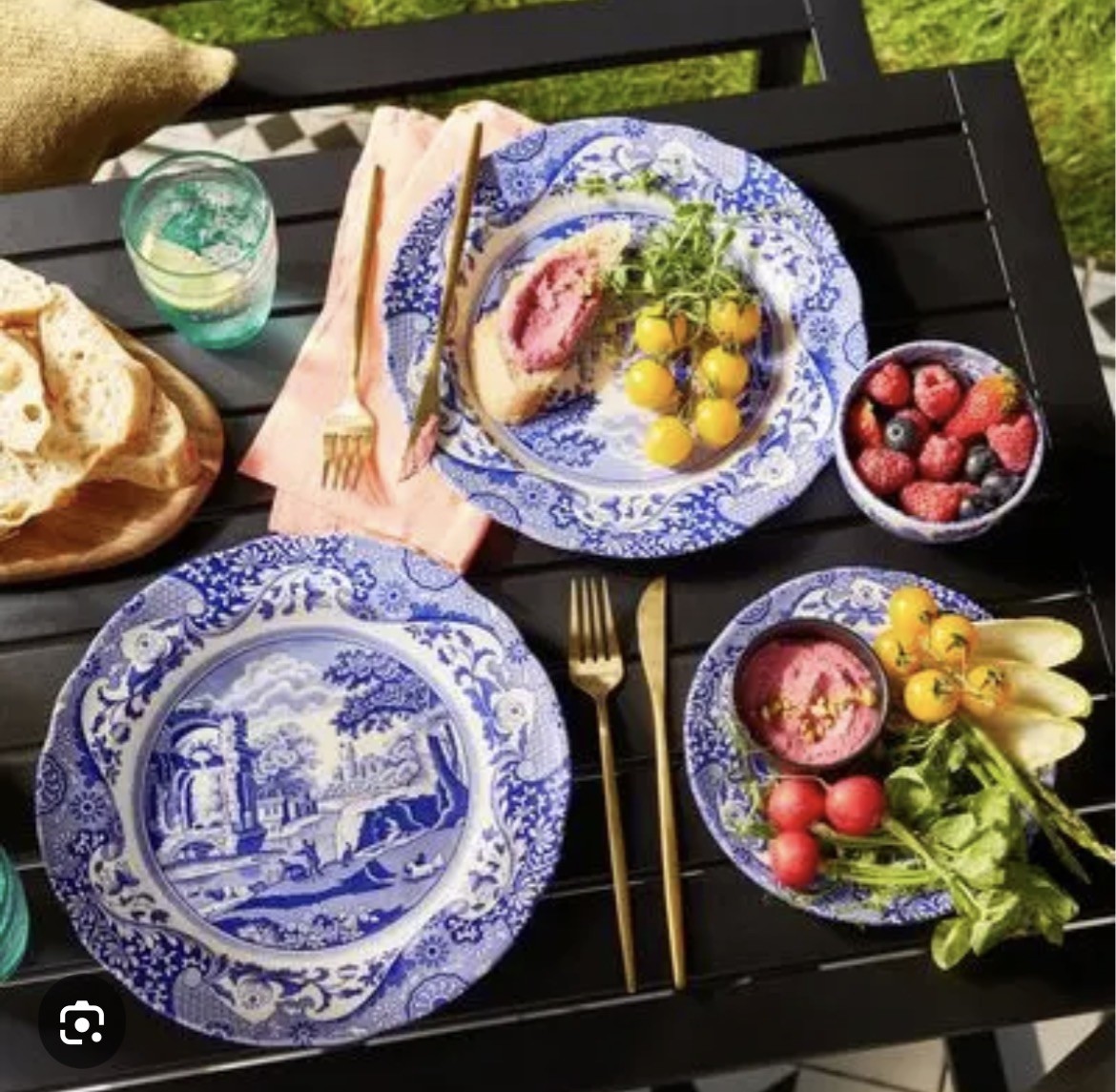 Spode Blue Italian Oval Serving Dish 9 x 6 1/2 inches