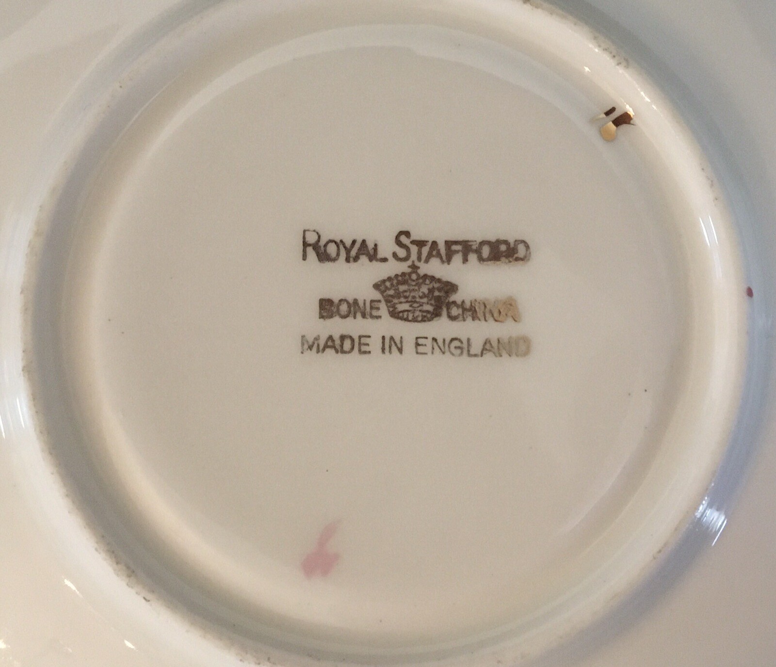 Royal Stafford Roses Pale Blue Teacup Saucer Bone China Gold Trim England 1940s