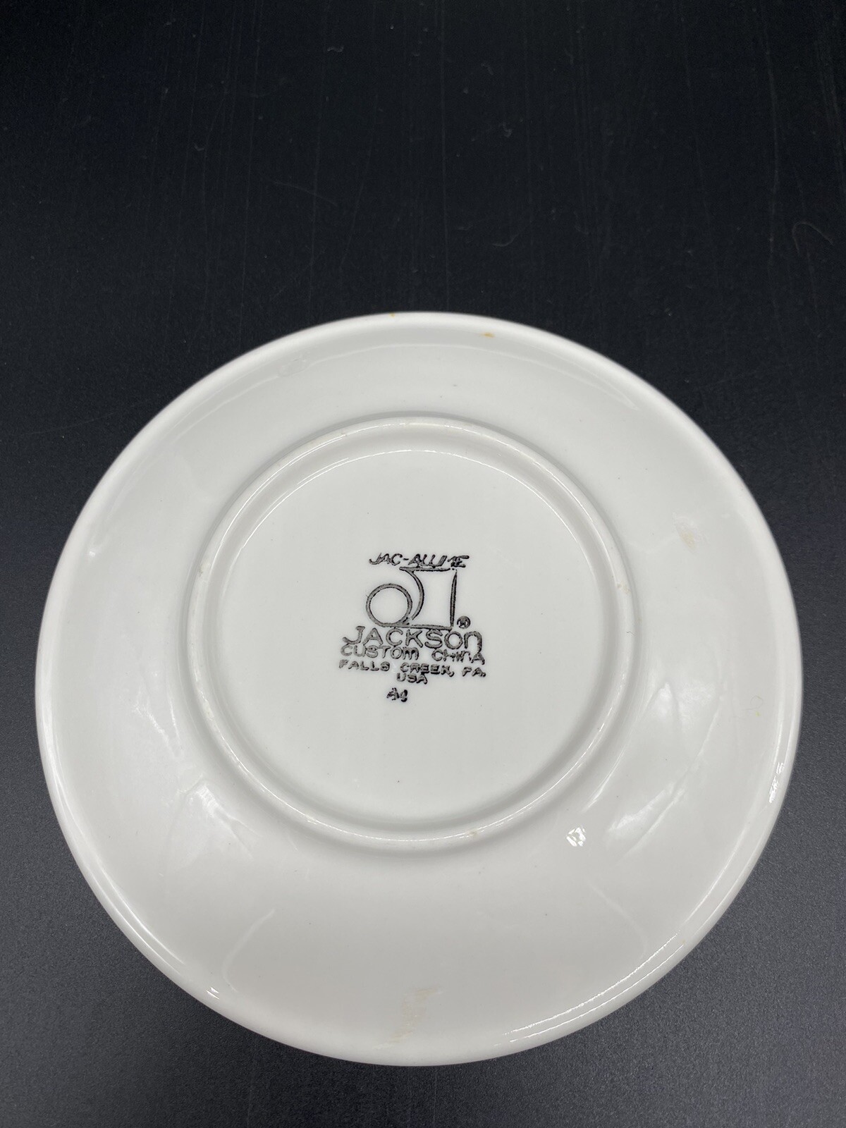 6 Vintage 1951 Jackson China Restaurant 5-1/2″ Bread Plates Yellow Design