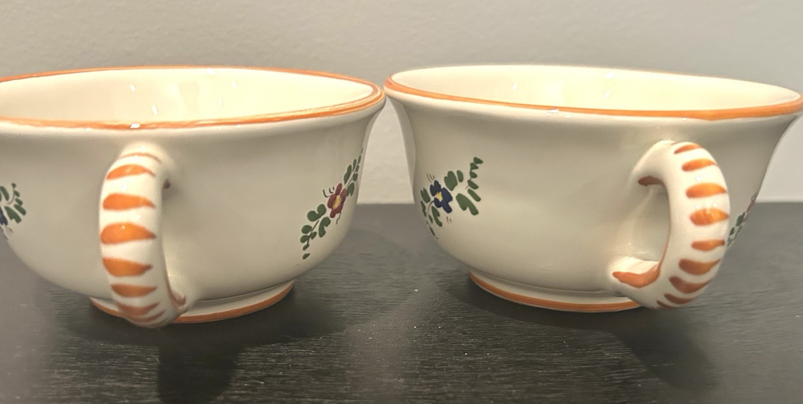 (2) Bird Of Paradise By Gialletti Pimpinelli Plat Du Jour Cup/Saucer ITALY