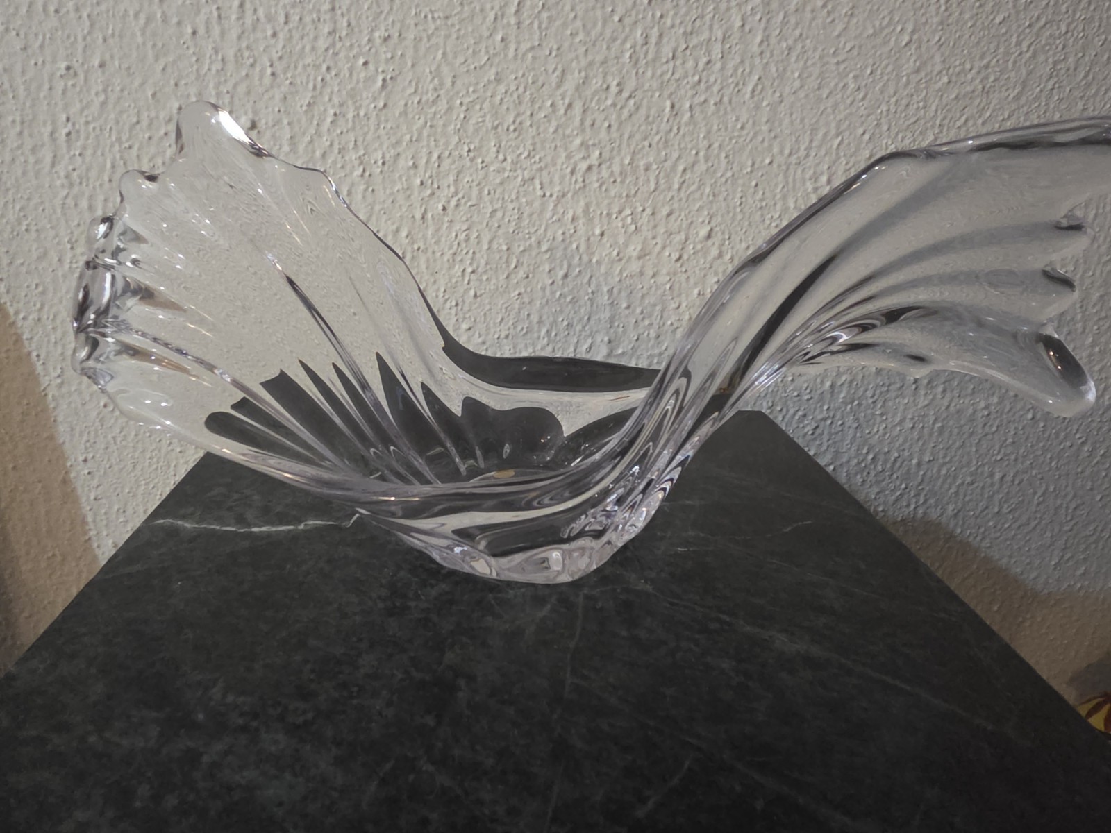 Gorgeous Art Vannes France Lead Crystal Centerpiece 15″ Wide Art Deco