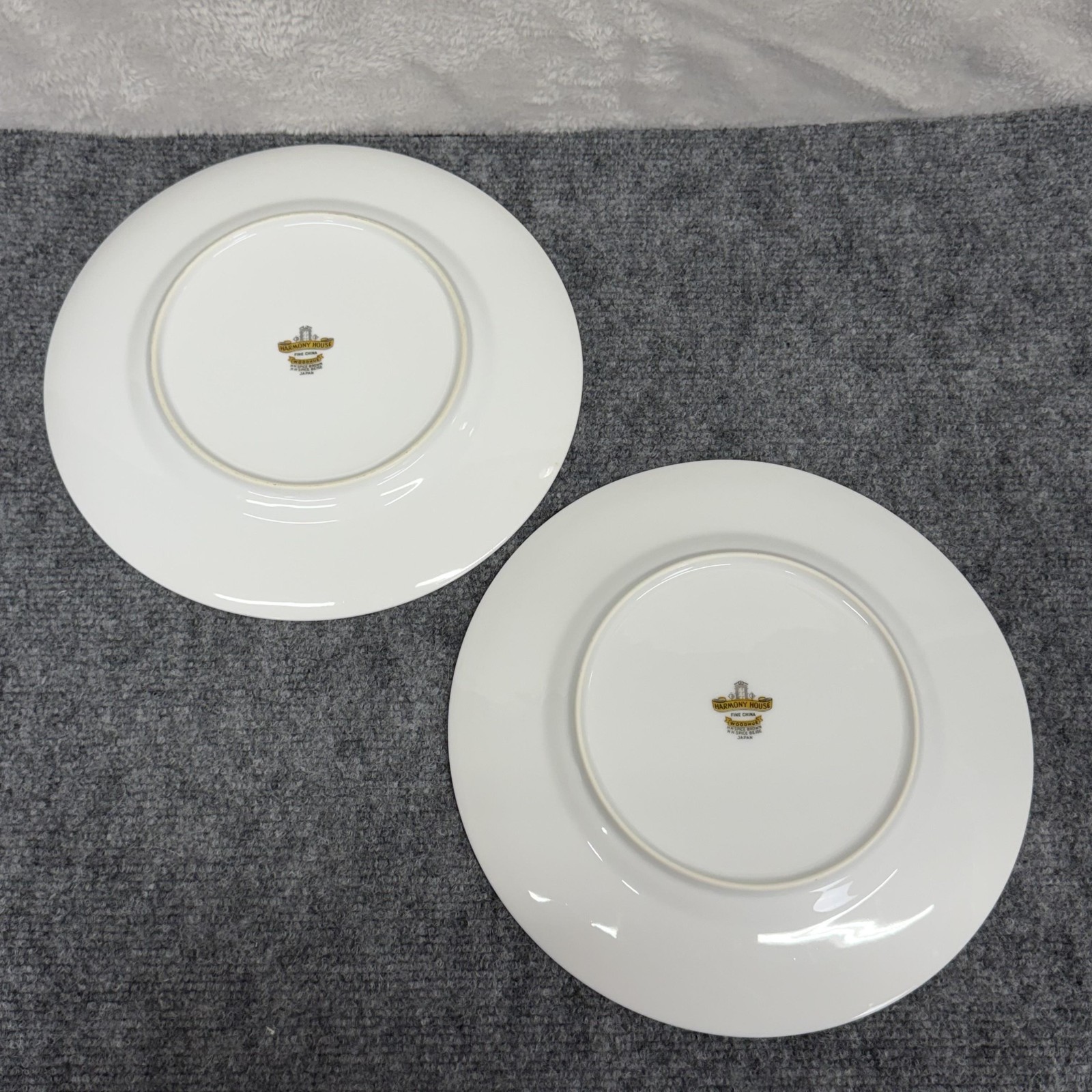 Vintage Harmony House Woodhue Dinner Plates SET OF 10 Fine China 10 1/4″ Japan
