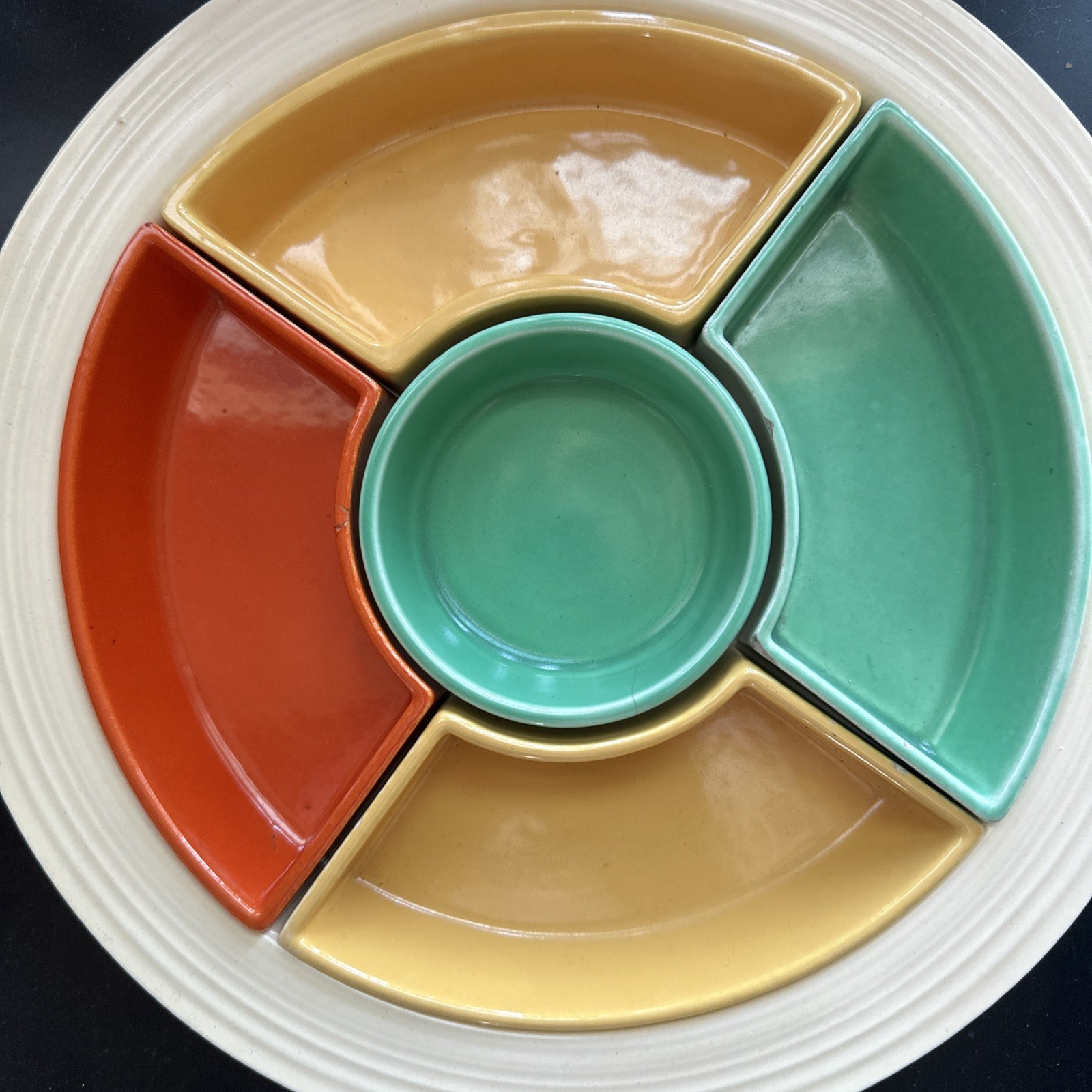 Vintage (1937-1943) Fiestaware Relish Tray 4 Colors