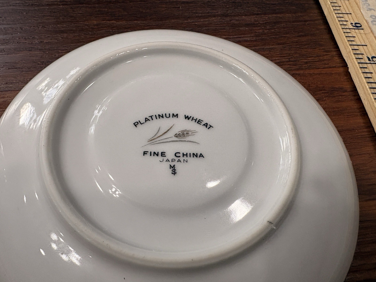 Set Of 25 Platinum Wheat Fine China Japan Tea Cups x 11 And Saucers x 14