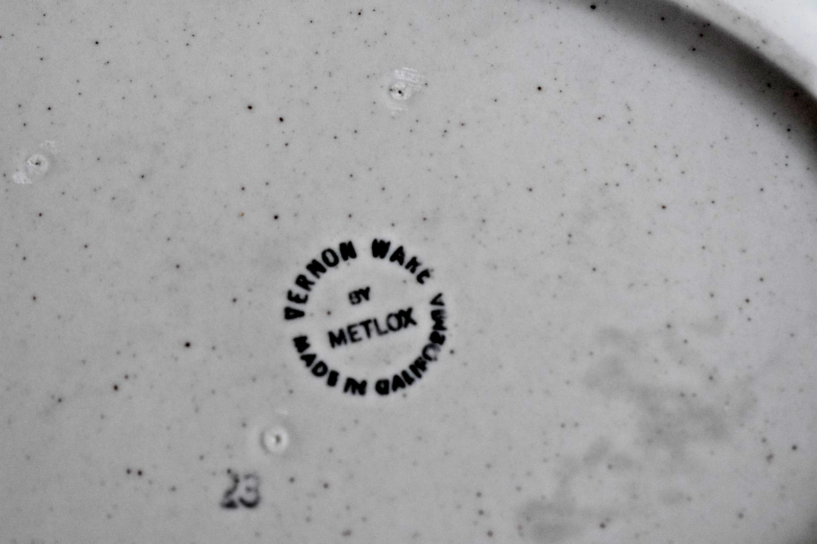 Vtg Metlox VINEYARD Vernon Ware California Oval Platter 12″