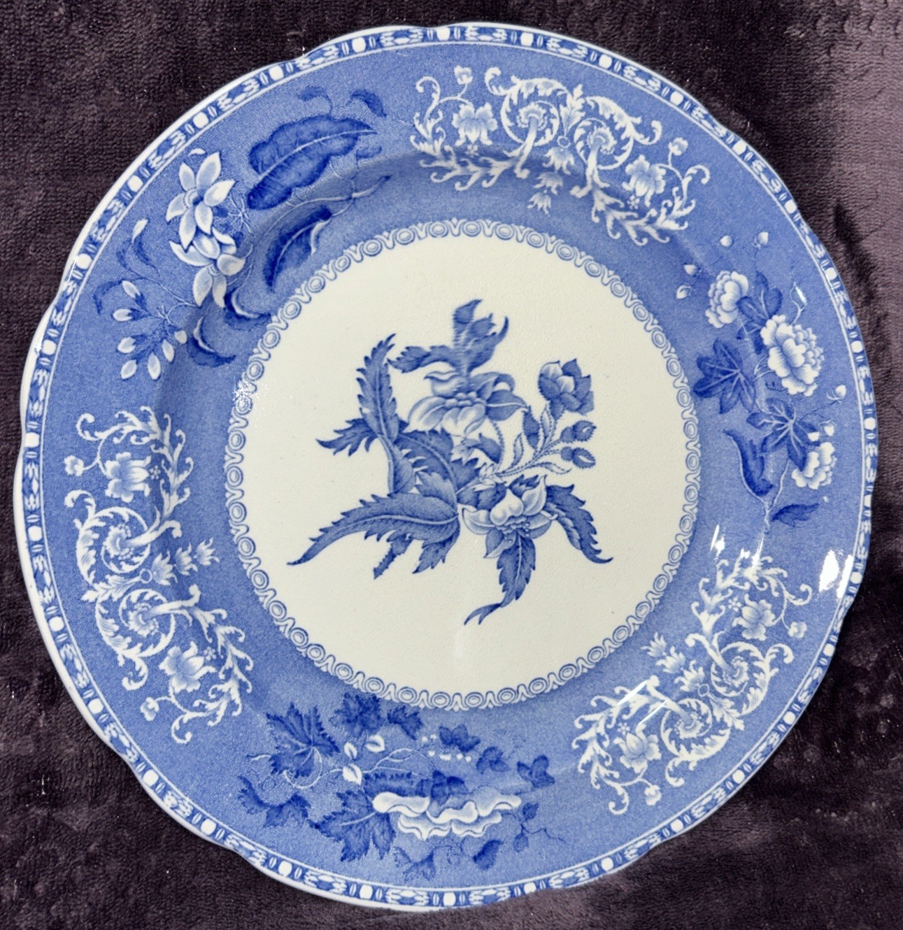 Set of 4 Vintage Copeland Spode’s Camilla Blue 10.25” Dinner Plates England