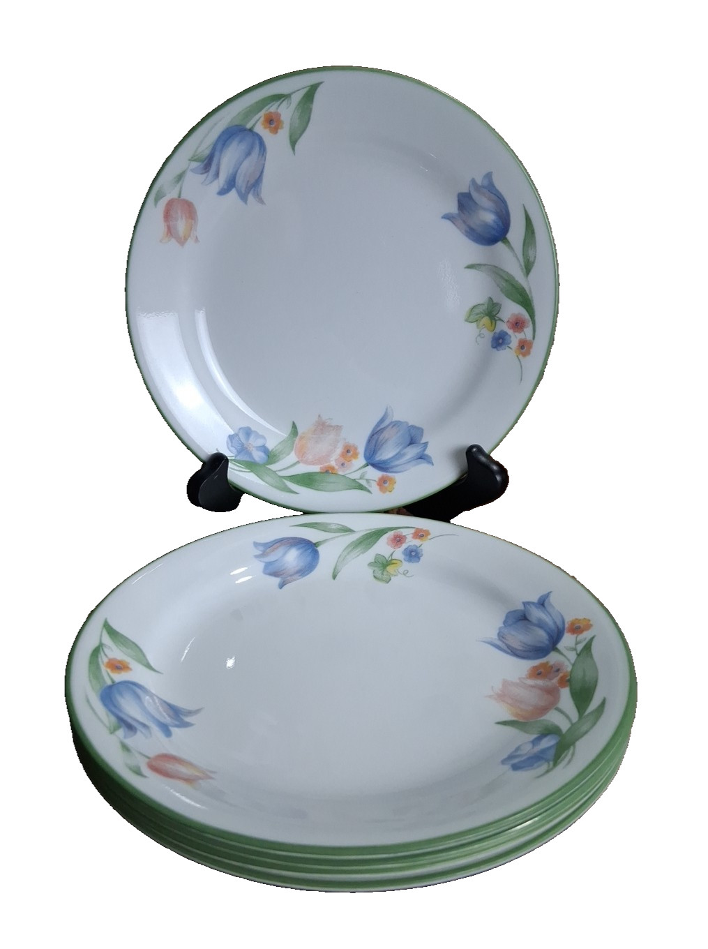 Corelle by Corning Fresh Cut 7¼” Salad Side Bread Dessert Plates Floral Set of 5