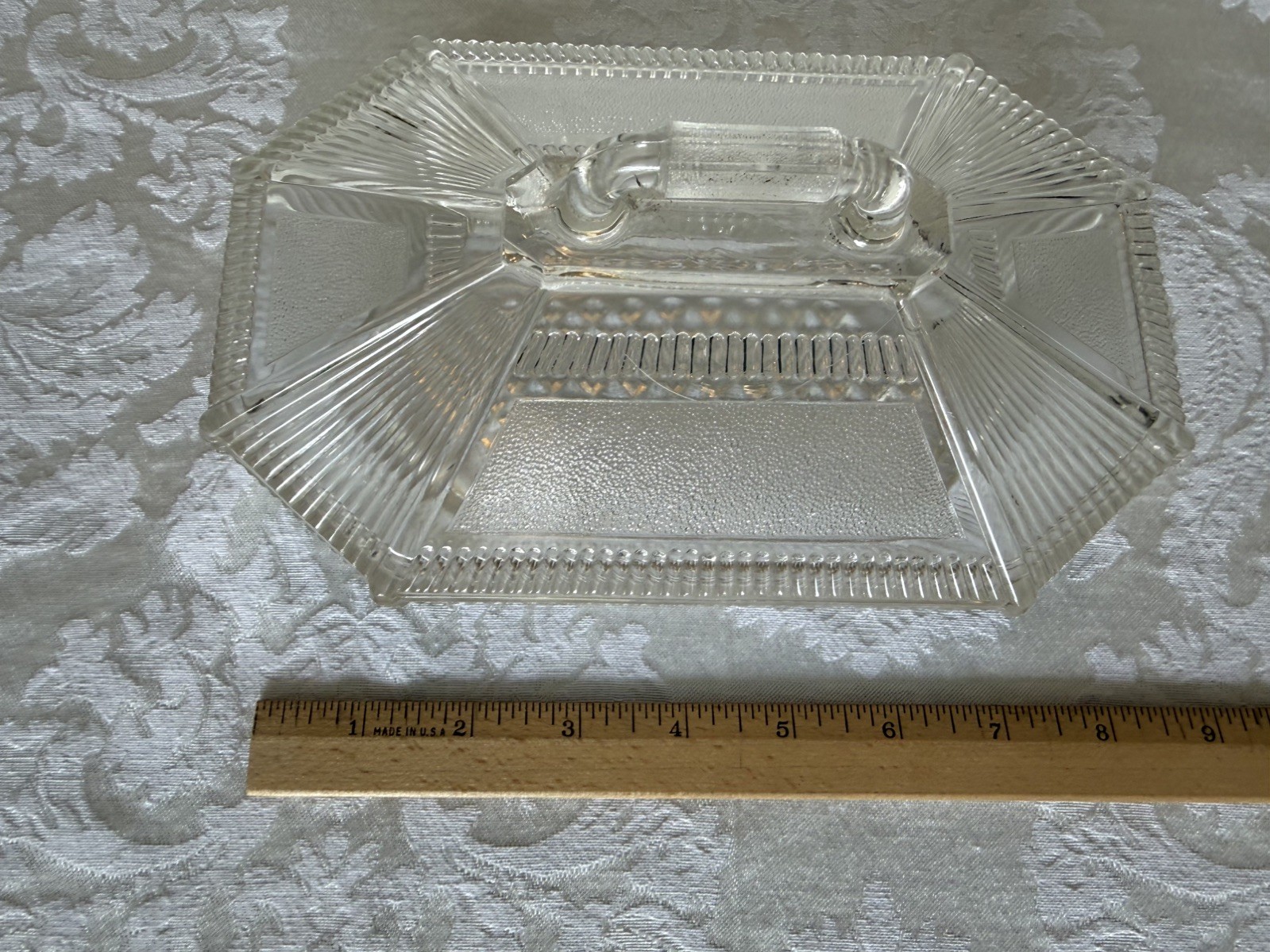 EAPG Bryce, Walker & Co. Glass Covered Dish, circa 1887. Derby / Pleat & Panel
