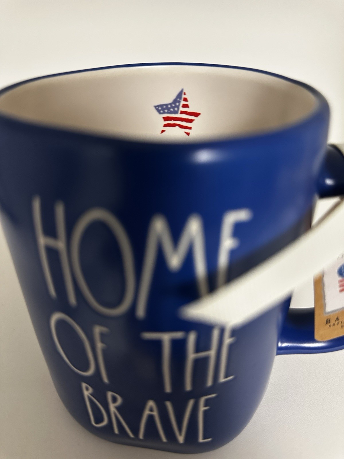 Rae Dunn HOME OF THE BRAVE Patriotic 2026 America 250th Anniversary Mug NEW