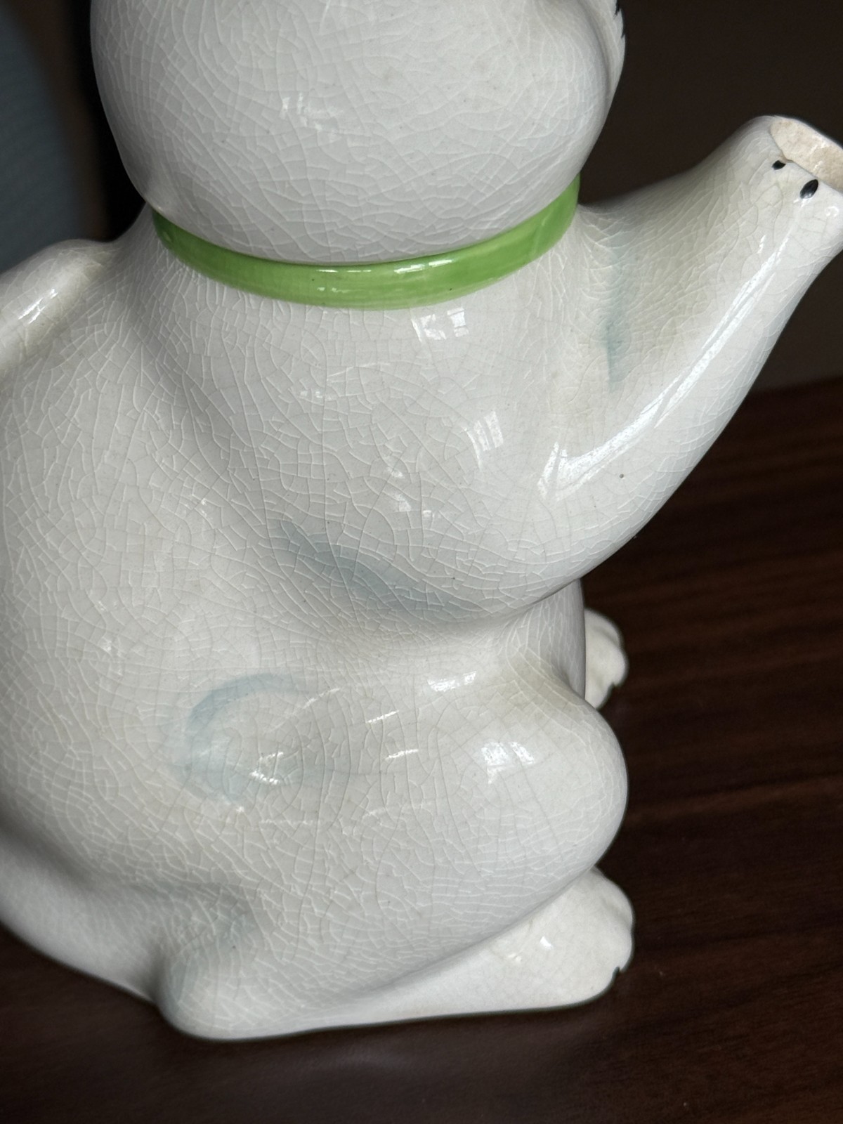 RARE Wood & Sons Pussyfoot Cat Teapot 6 Crackle Glaze Burslem England Reg 72275
