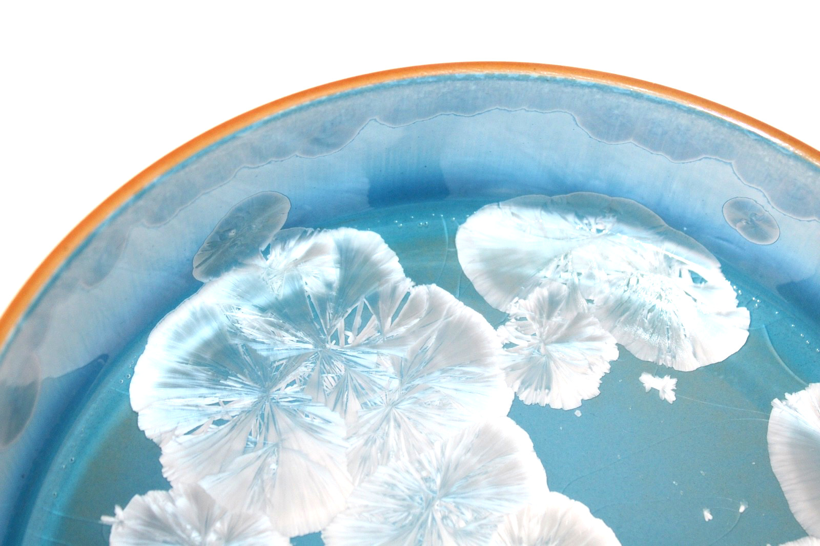Studio RAW Amsterdam Crystalline Glaze Bowl 7.5″ Blue Art Pottery Handmade Dutch