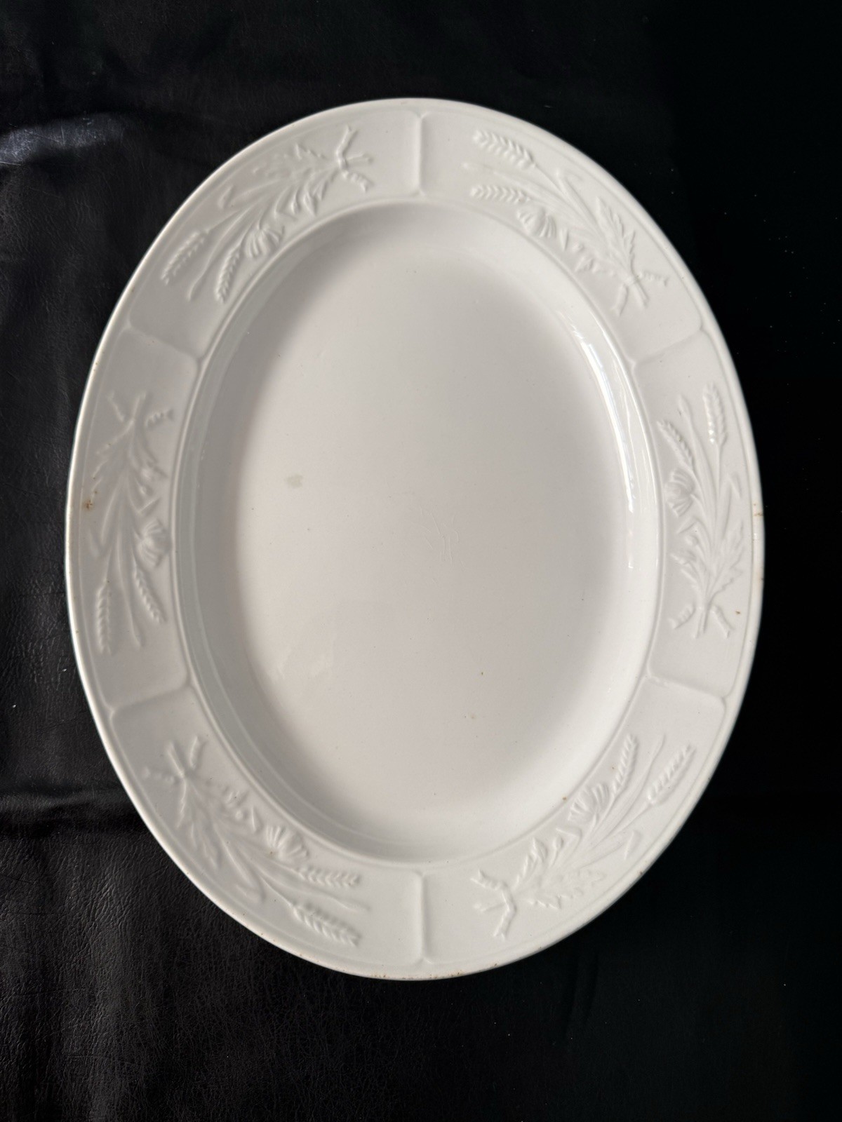 Antique 1862 Clementson Ironstone Turkey Platter 18″ Wheat Staffordshire