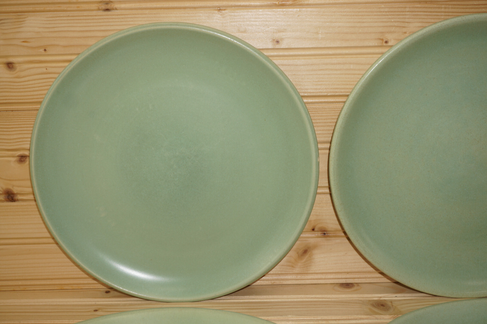 La Solana Pottery Green (4) Dinner Plates, 10″ (Lot C) (S41)