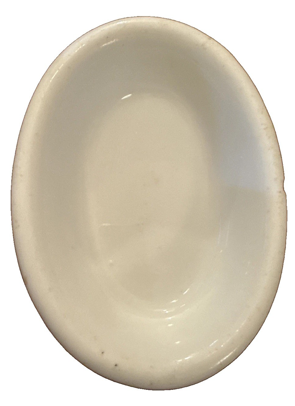 Antique White Greenwood China Trenton NJ Ironstone Soap Dish 1890s -Oval Shape