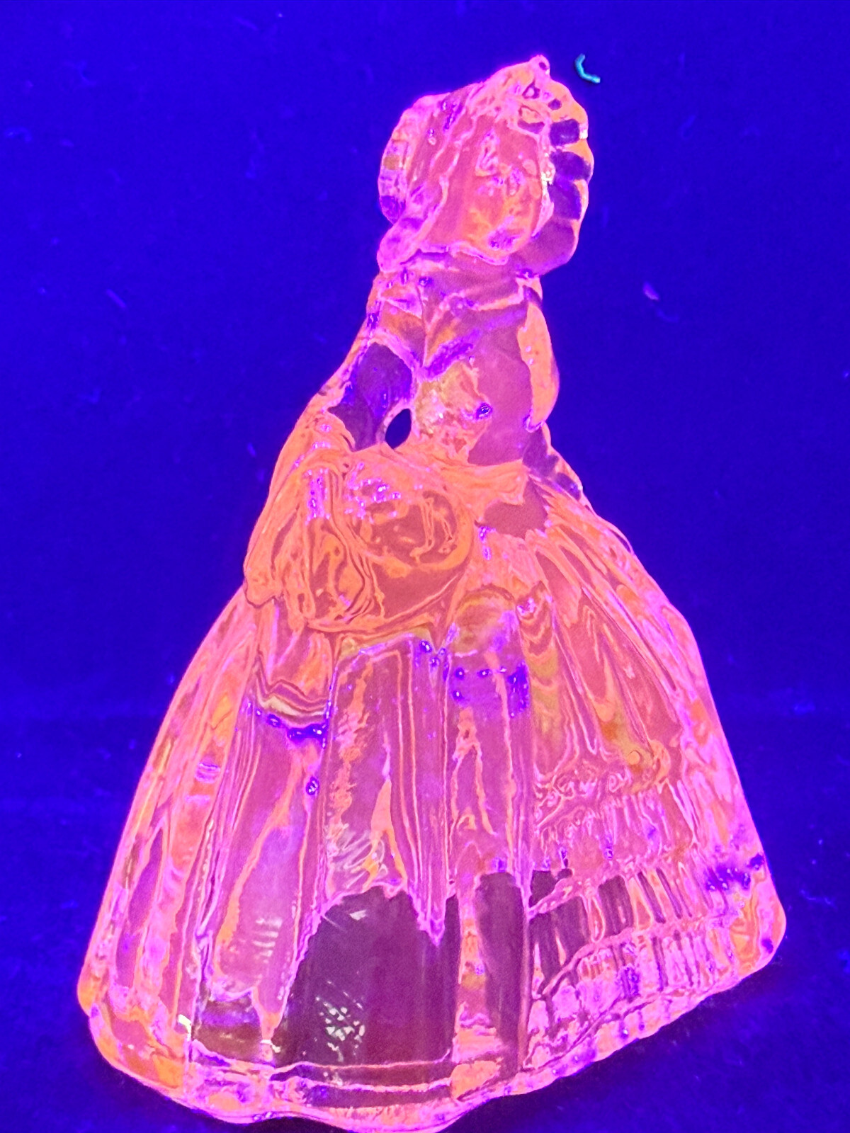 Green Vaseline uranium glass girl doll candy container woman Elizabeth selenium