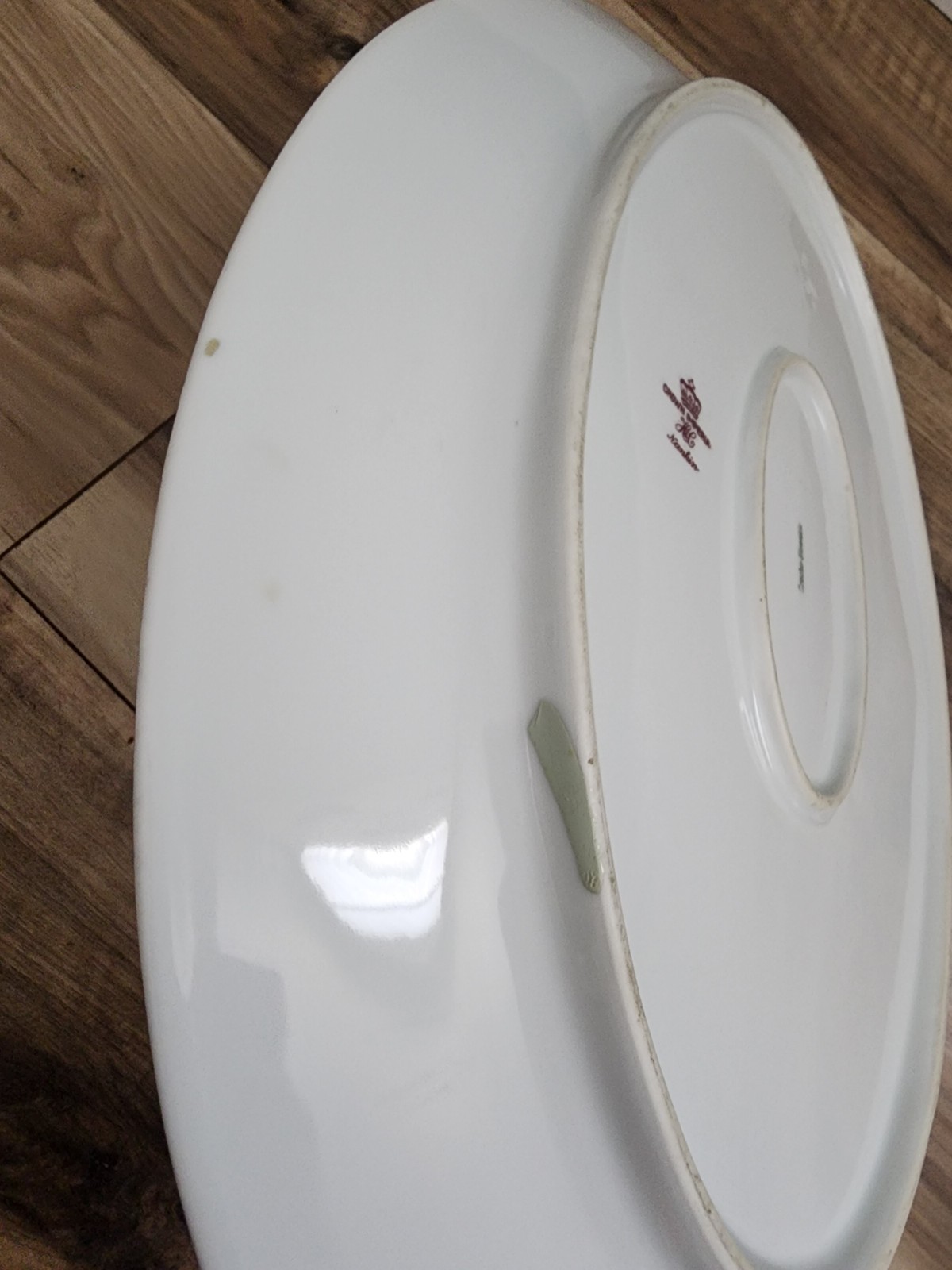Crown Imperia Nankin Floral Oval Platter Porcelain 16×11 in Czecho-Slovakia