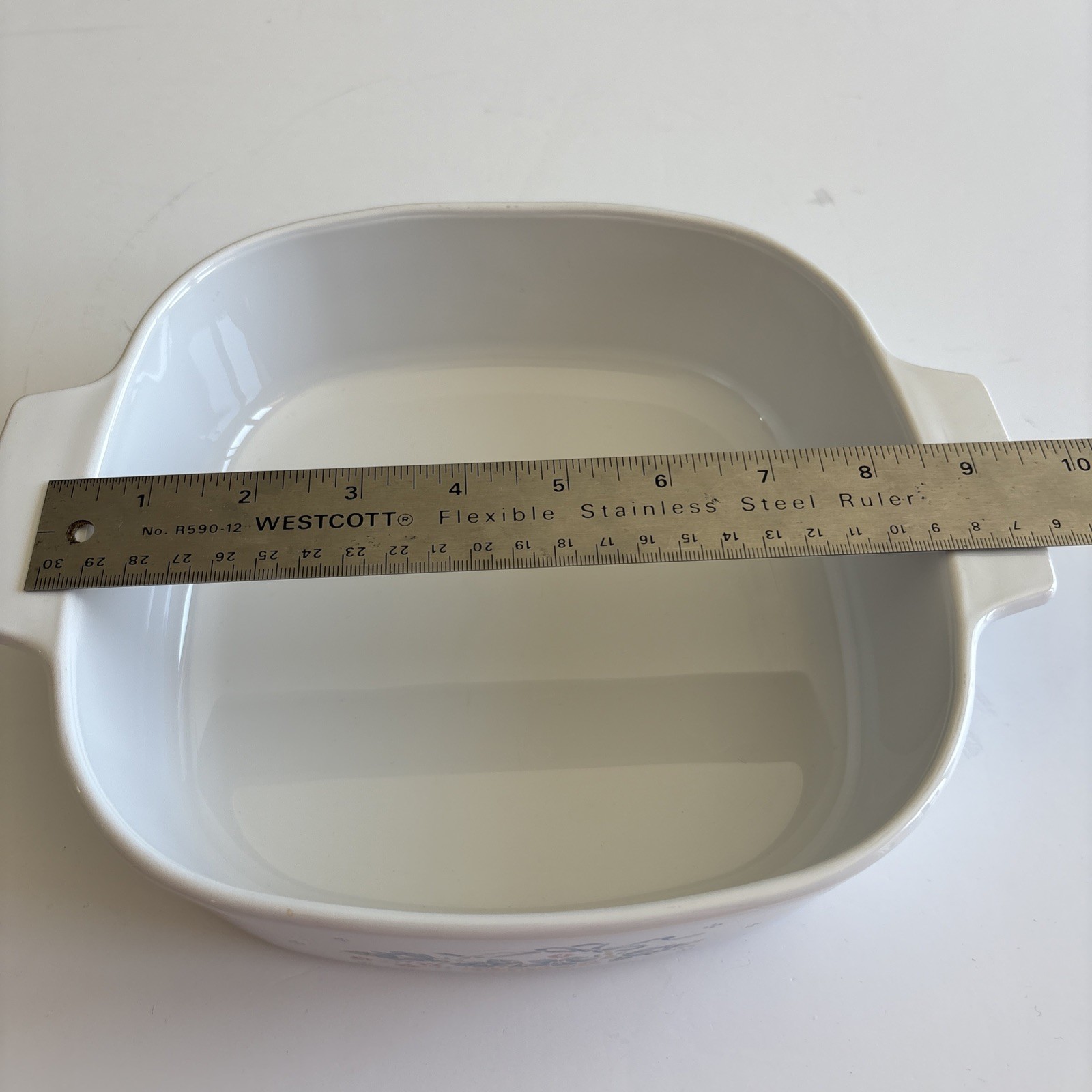 Vintage 1988-1993 Corning Ware Country Cornflower A-2-B Square Casserole. No Lid