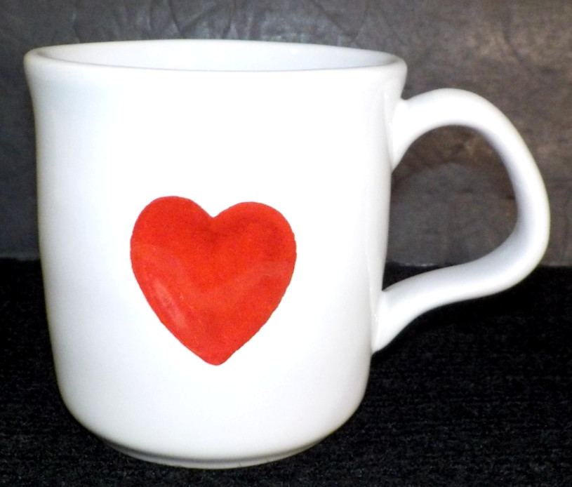 WILLIAMS SONOMA Red Heart Romantic Valentine MUG 14 oz Stoneware (EUC***L@@K)