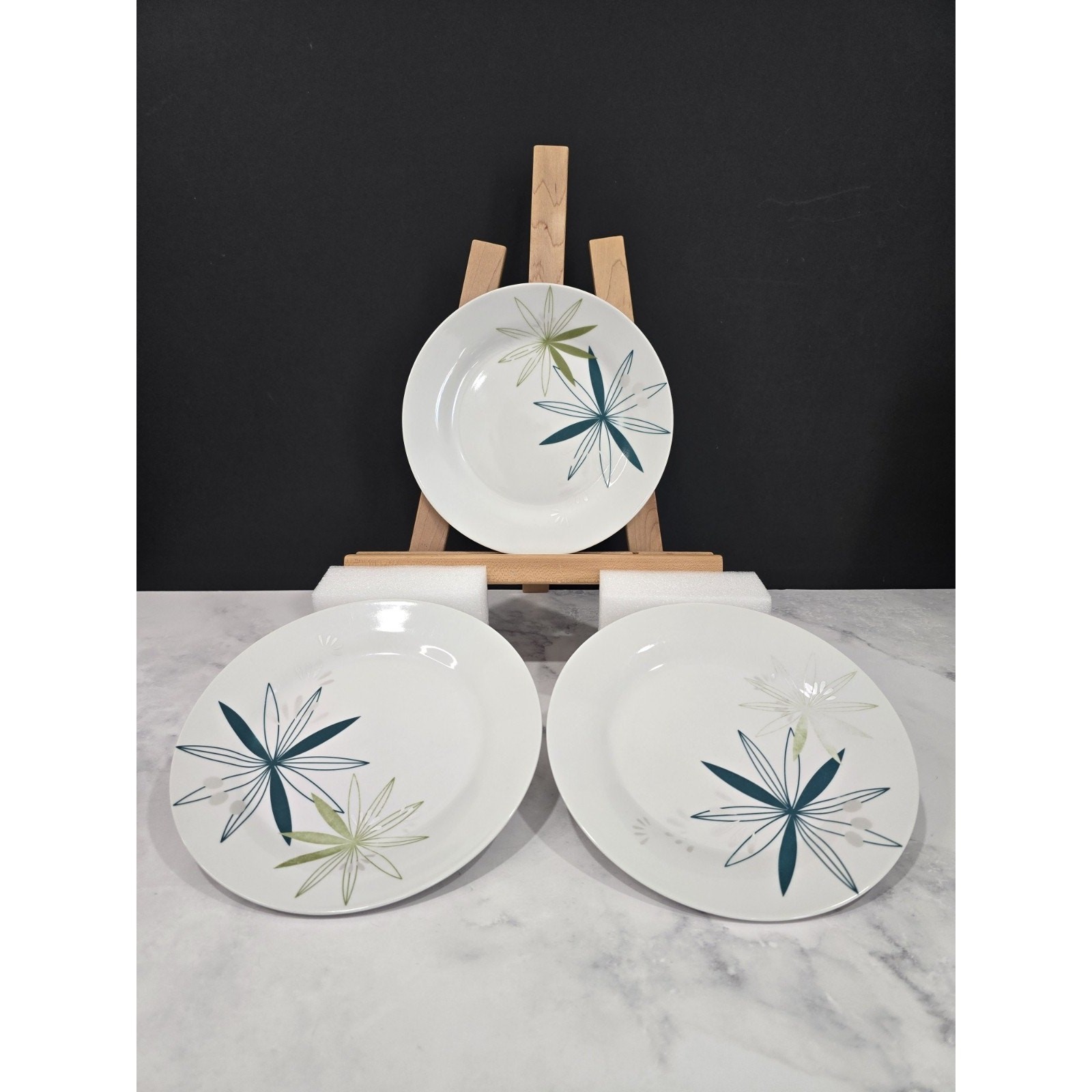 Pier 1 MCM Design Kui Hua 8 1/8 Inch Salad Plate-Set of 3