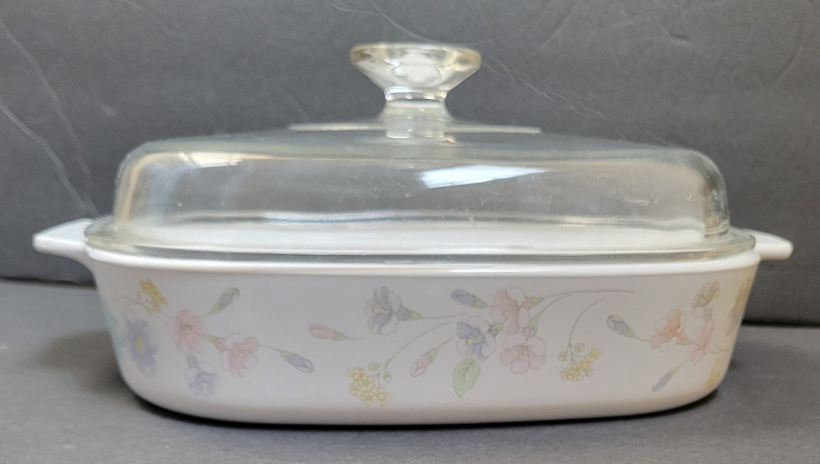 10pc Corning Pastel Bouquet Casserole Dishes and Lids EXC