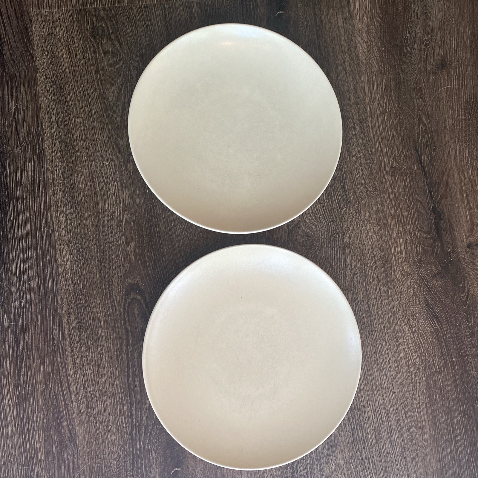2 Pottery Barn Mason Stoneware Tan Salad Plates 9 In BSR her + project