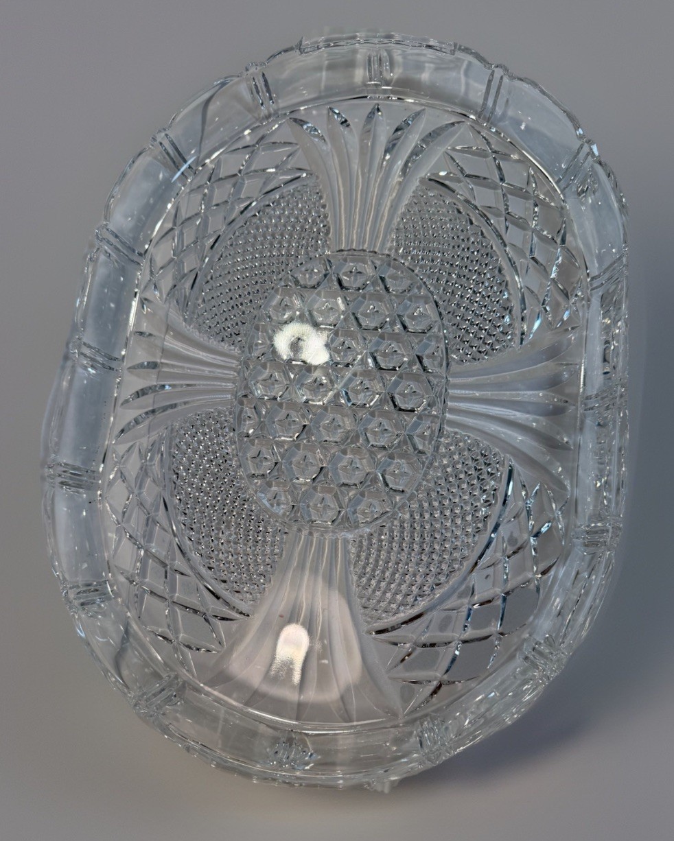 Shannon Crystal By Godinger 24% Lead Crystal Vintage Heavy Tray