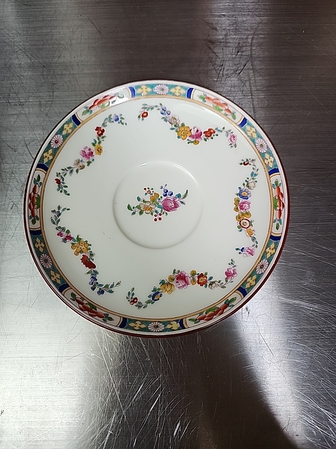 Minton Rose Bone China Floral Multicolor Garland Creamer Sugar Bowl W/Lid